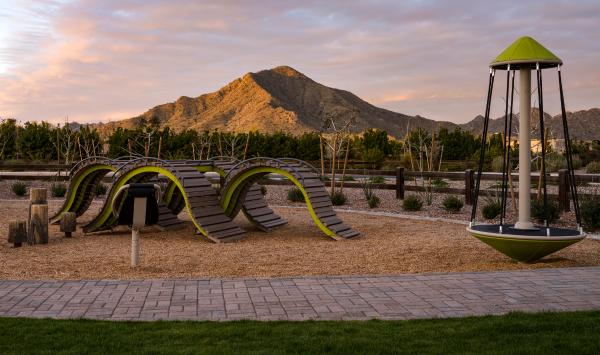 Well-equipped playgrounds throughout the community